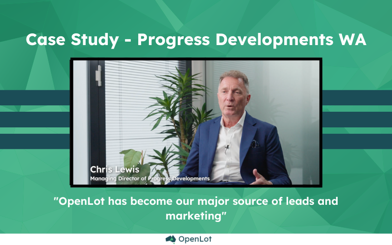 "OpenLot has become our major source of leads and marketing" - Progress Developments WA