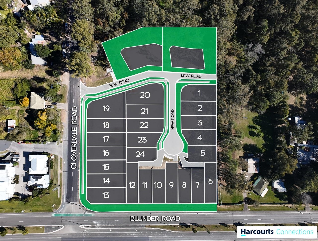 1001-1011 Blunder Road - Doolandella Aerial
