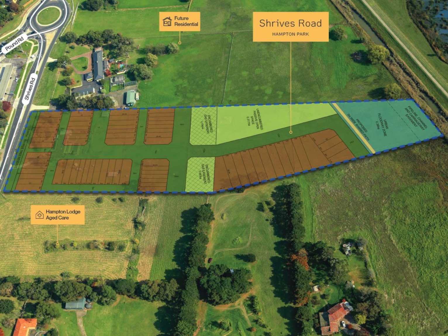 104 Shrives Road, Hampton Park Aerial 2