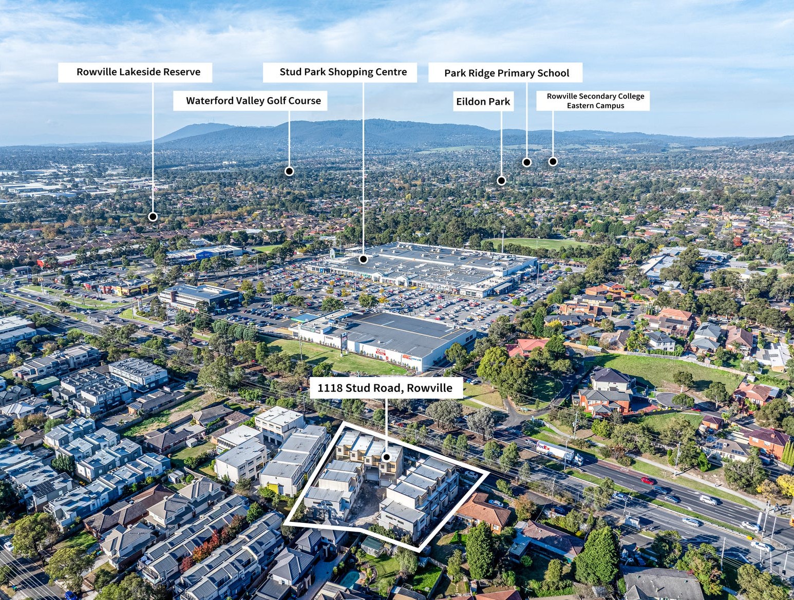 1118-1120 Stud Road - Rowville Aerial