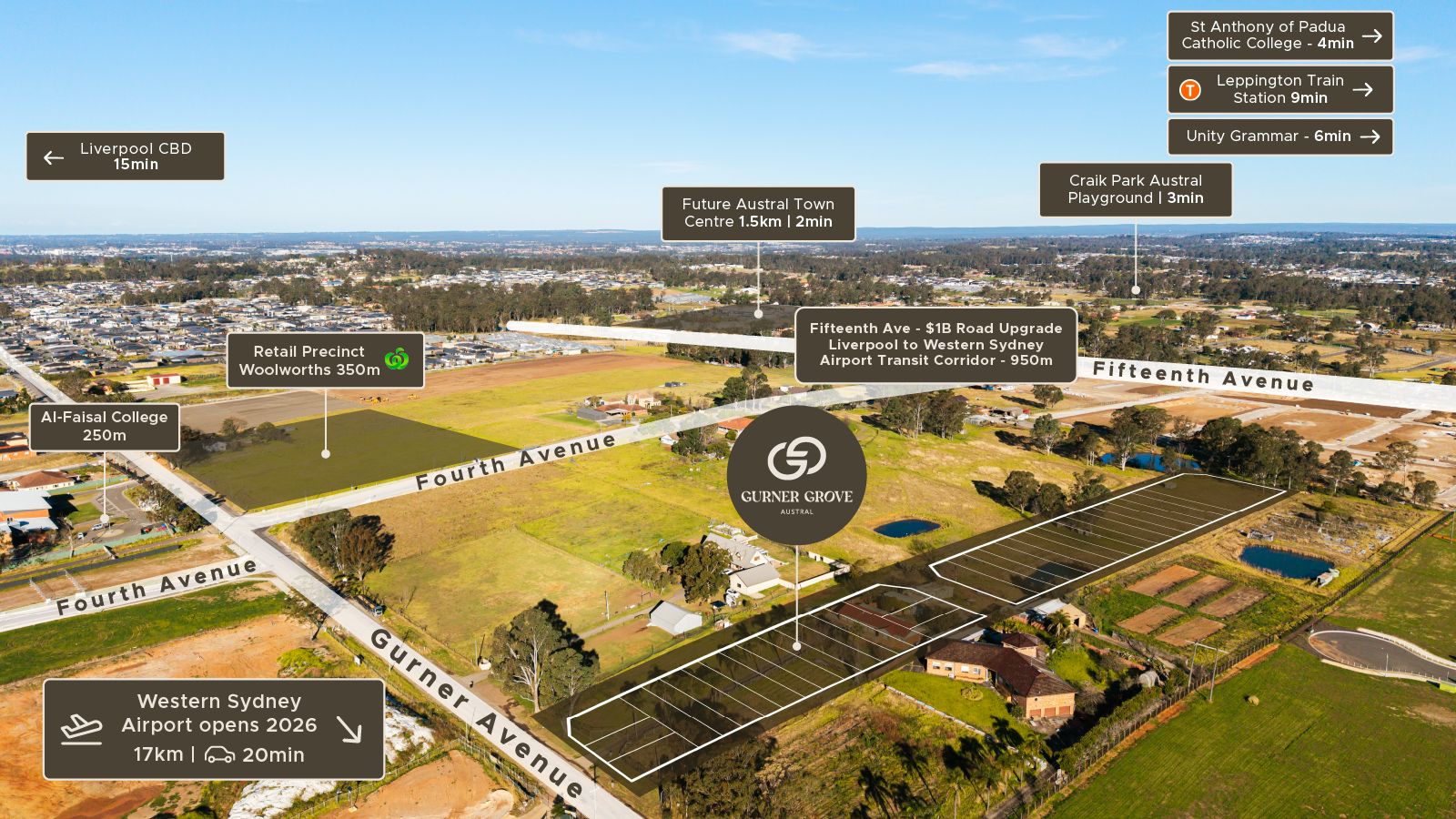 124 Gurner Avenue - Austral Aerial
