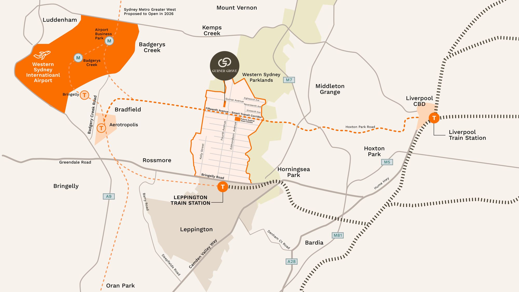 124 Gurner Avenue - Austral Location Map