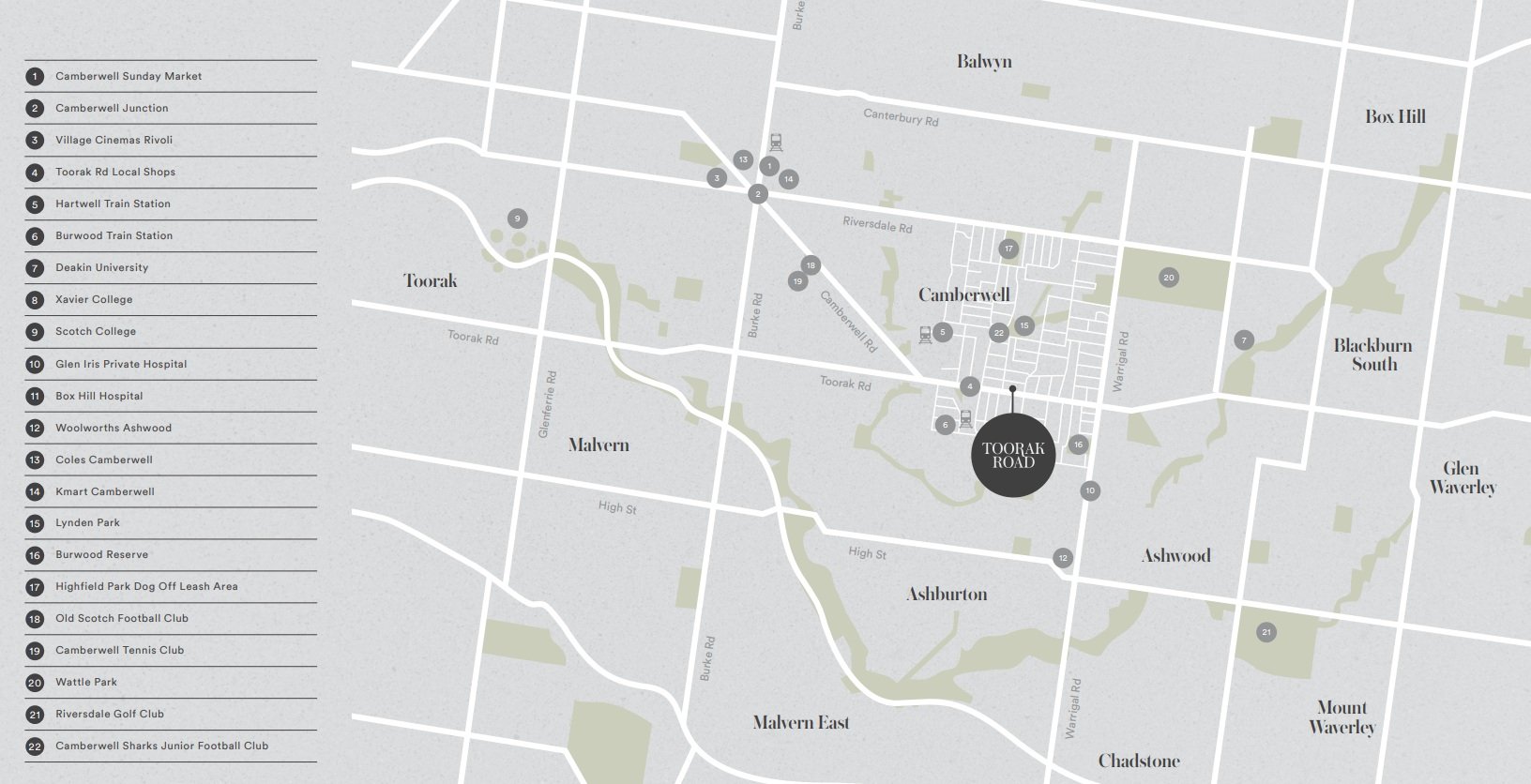 1269-1271 Toorak Road - Camberwell Location Map