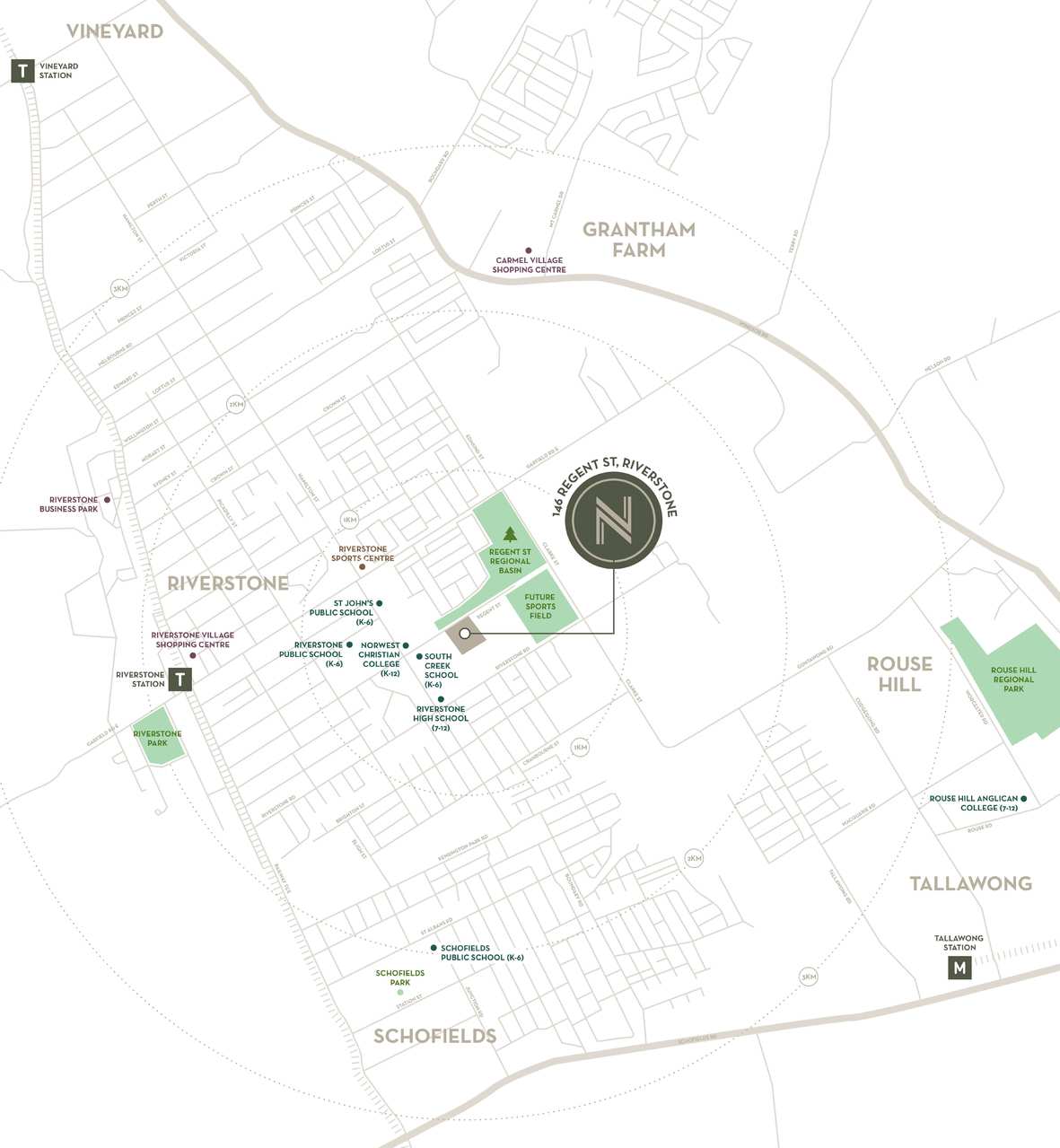 146 Regent Street - Riverstone Location Map
