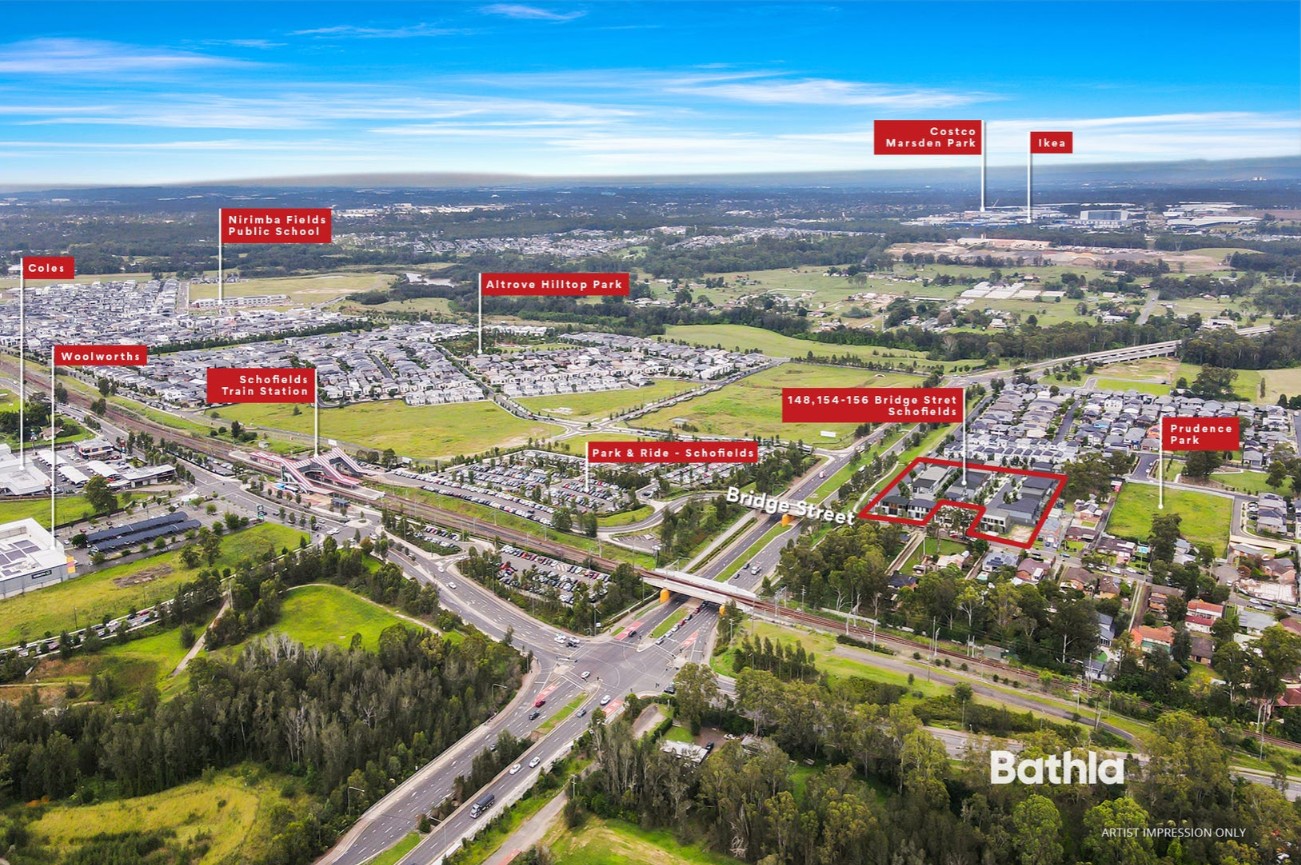 148-158 Bridge Street - Schofields Aerial