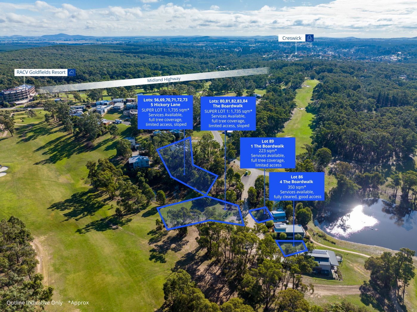1500 Midland Highway - Creswick Aerial