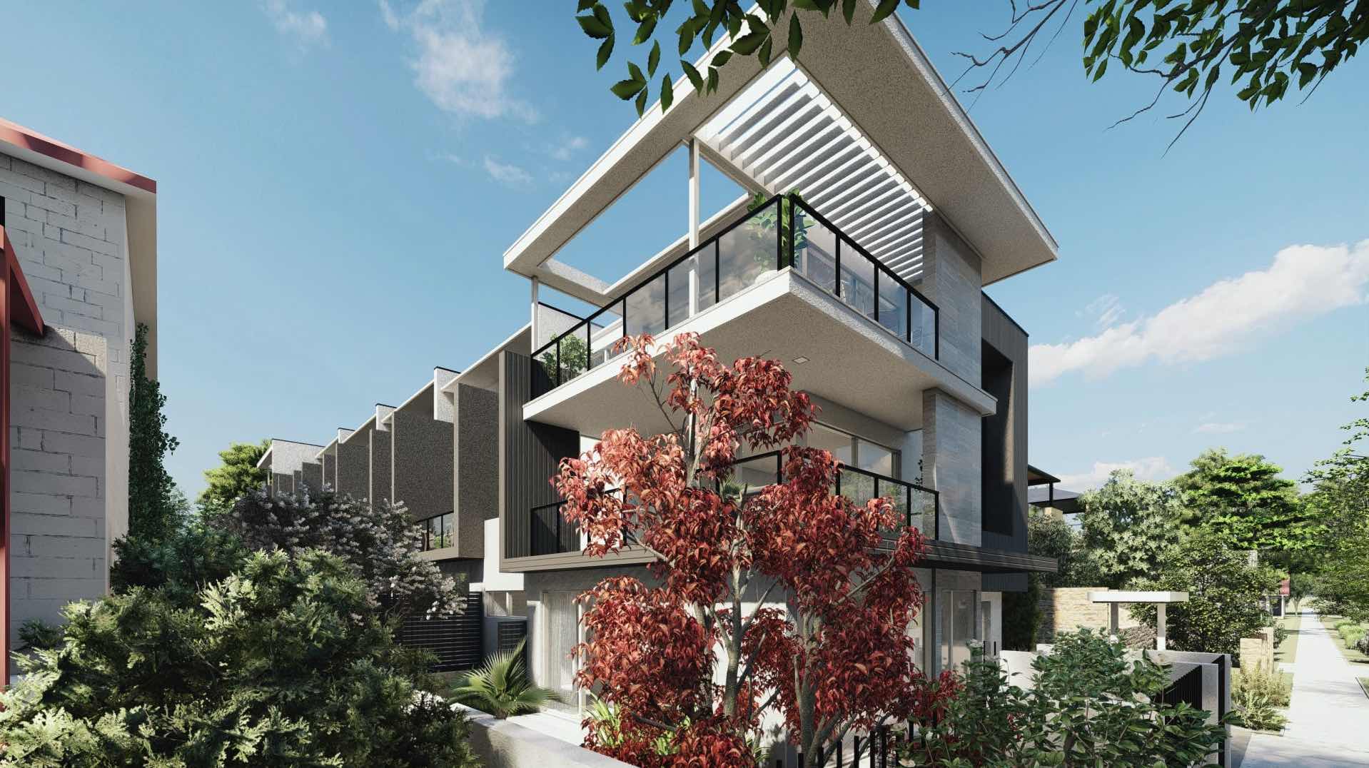 154 Lockhart Townhomes - Como Render