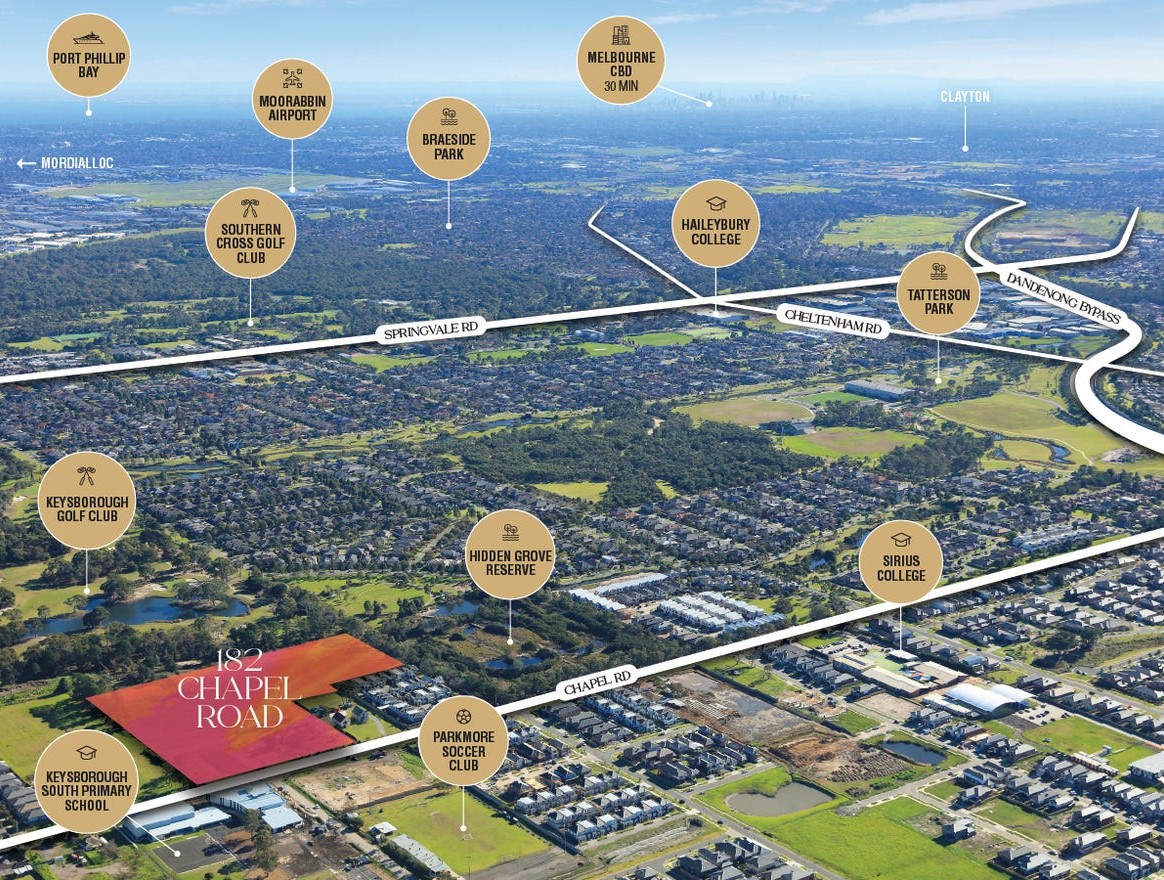 182 Chapel Road - Keysborough Aerial