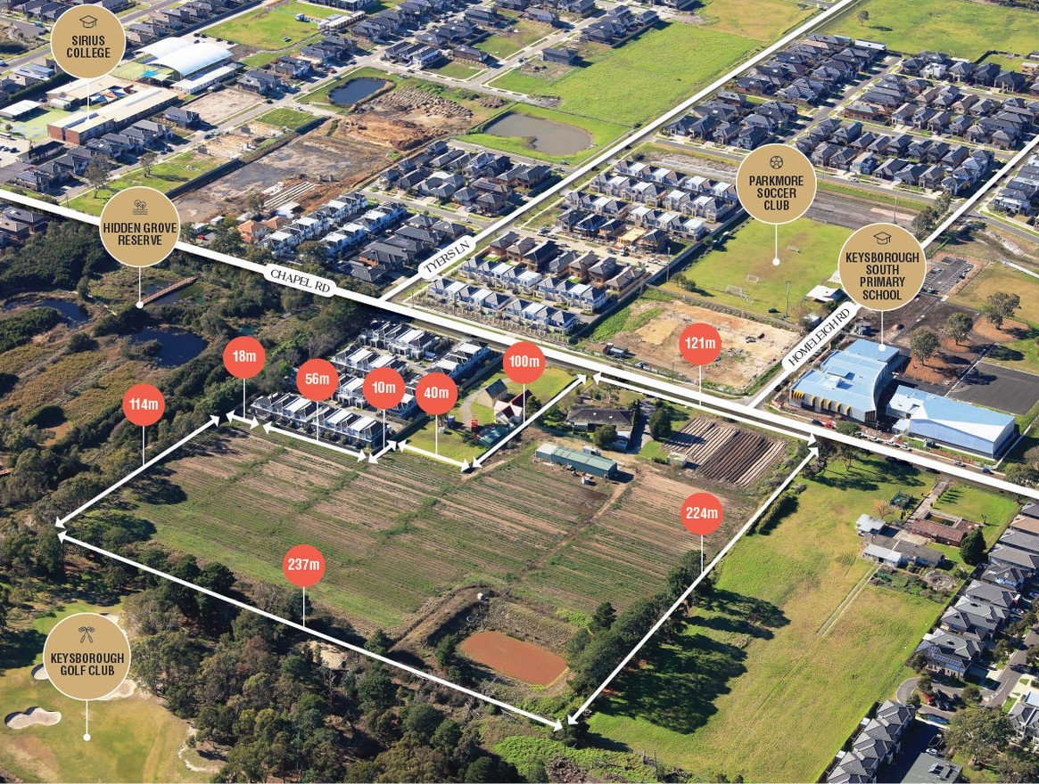 182 Chapel Road - Keysborough Aerial