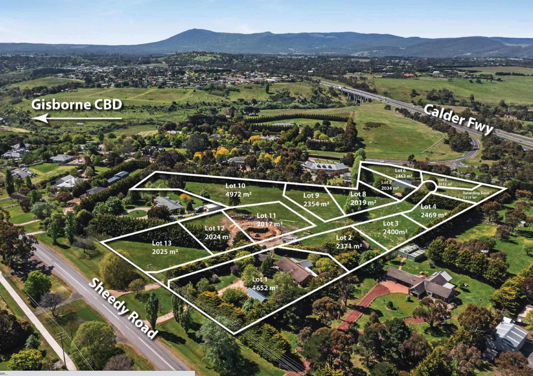 209 Sheedy Road, Gisborne Aerial