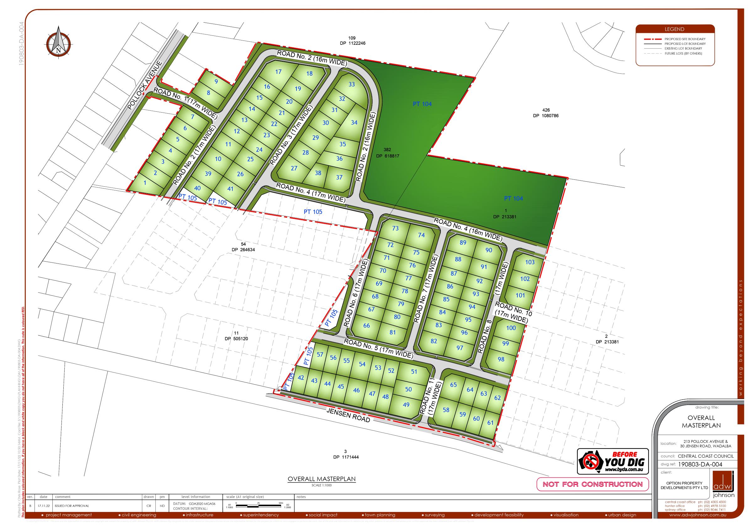 213 Pollock Avenue - 30 Jensen Road - Wadalba Masterplan