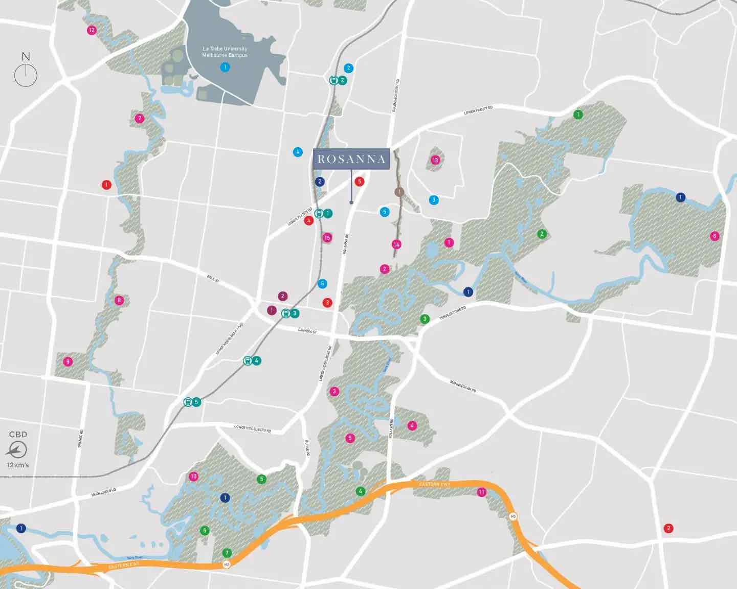 239 Rosanna Road, Rosanna Location map