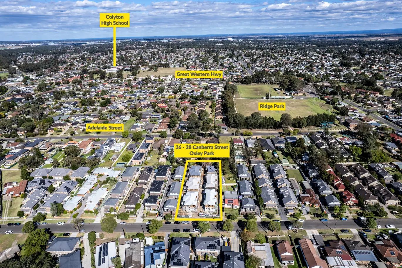 26-28 Canberra Street - Oxley Park Aerial