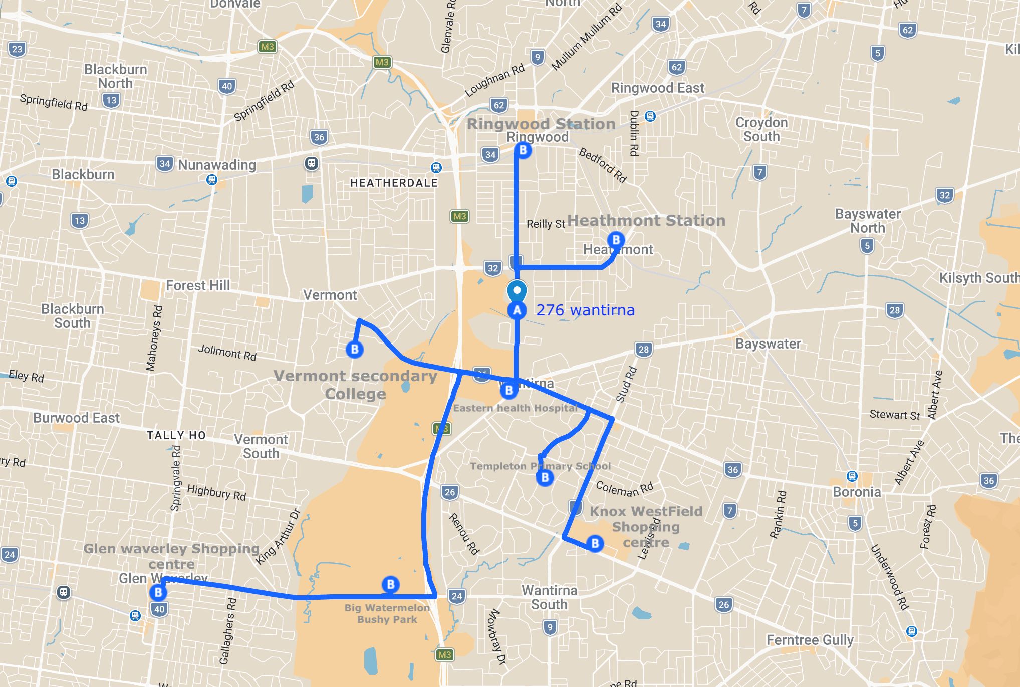 276 Wantirna Road - Wantirna Location Map