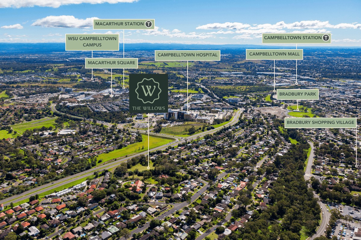 The Willows Estate - Bradbury Aerial