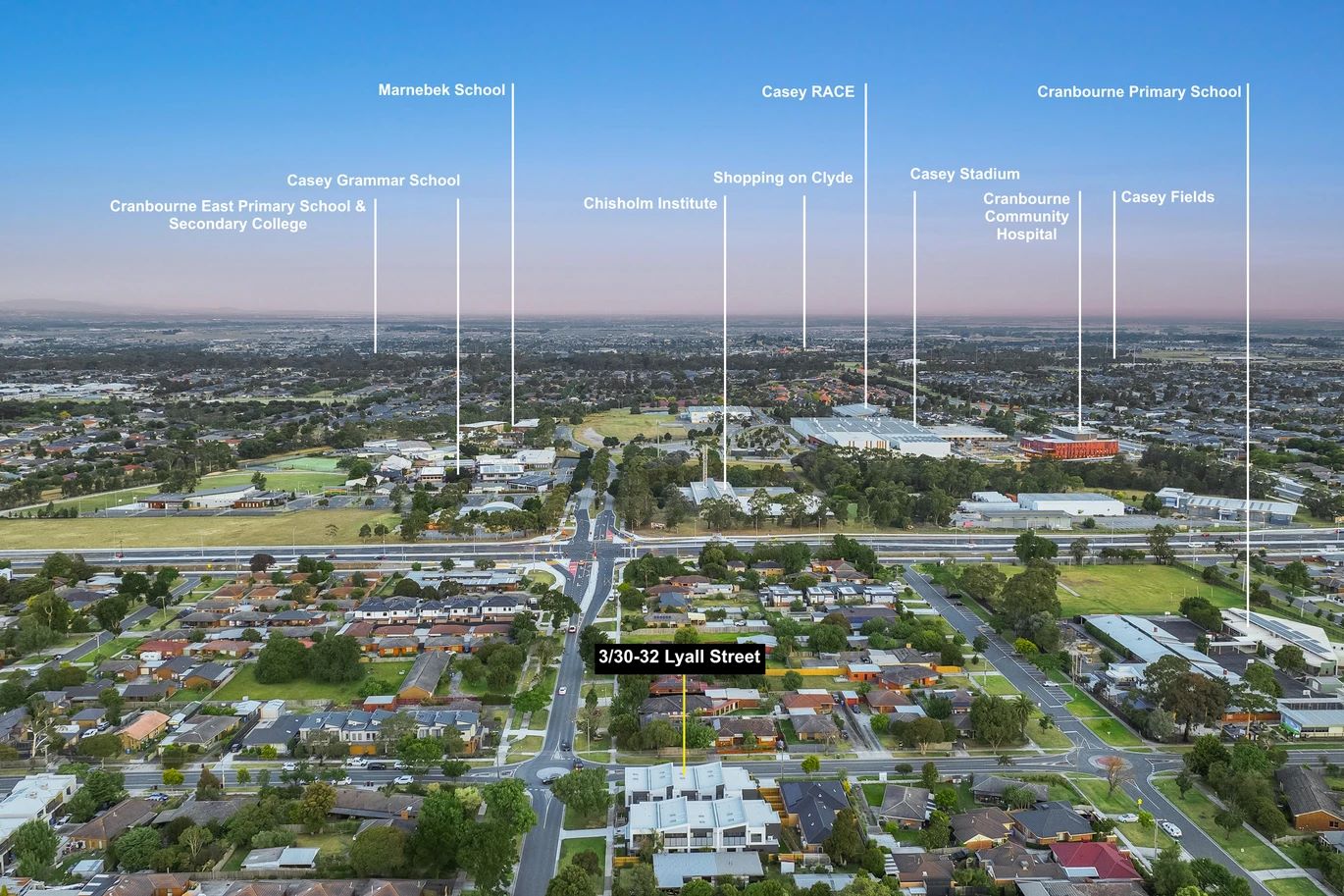 30-32 Lyall Street - Cranbourne Aerial