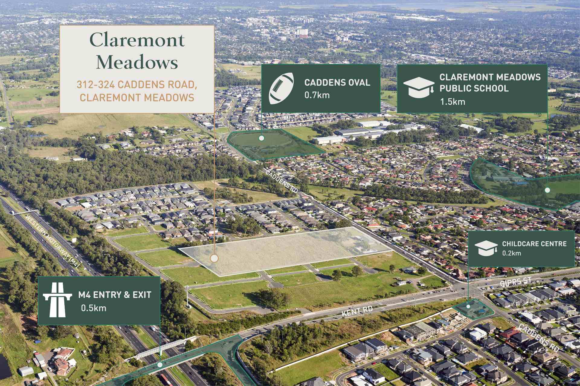 Claremont Meadows Estate - Claremont Meadows Aerial