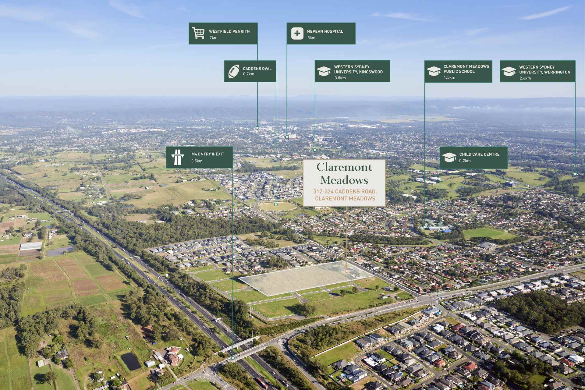 Claremont Meadows Estate - Claremont Meadows Location Map