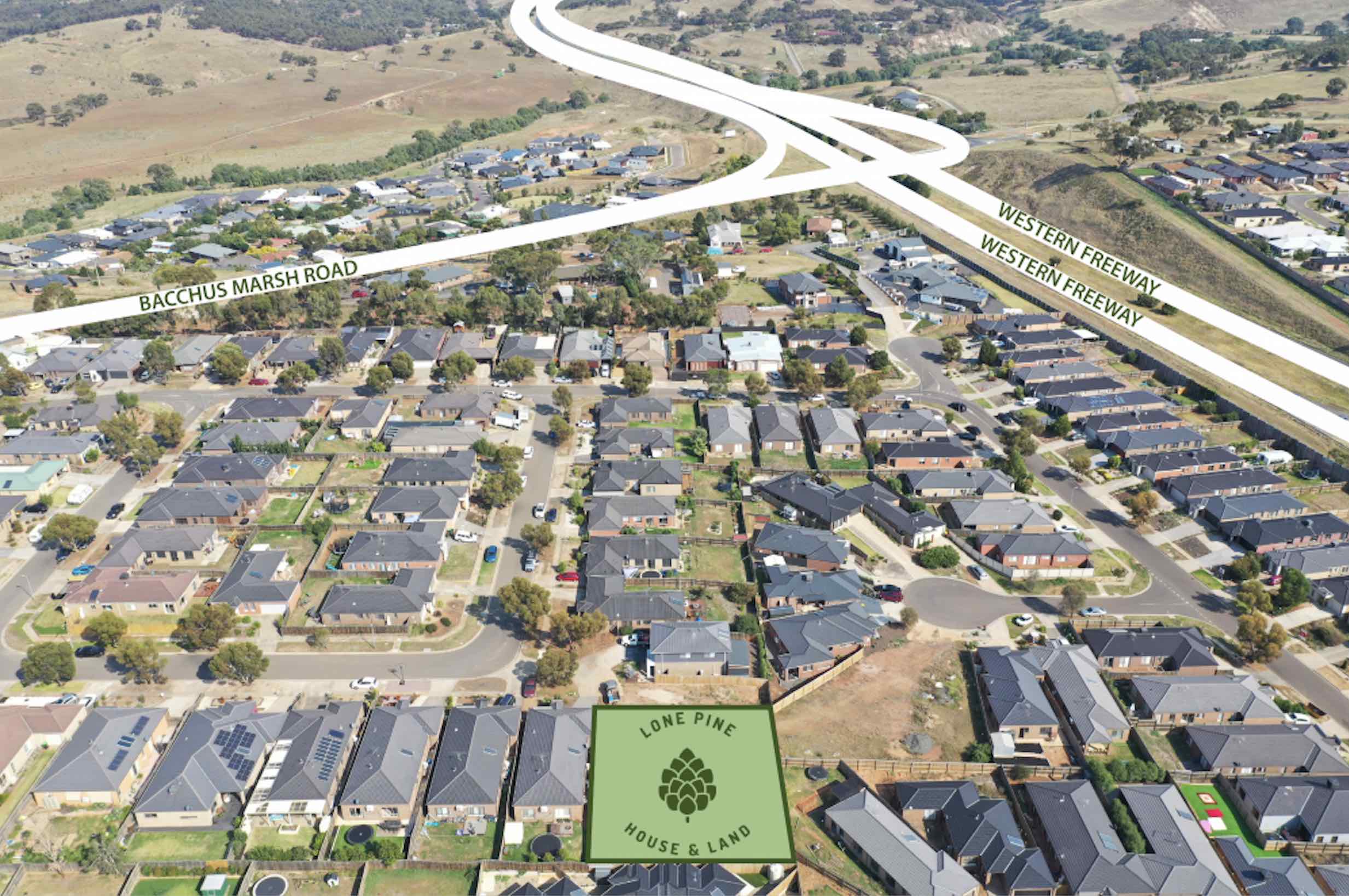 34 Lone Pine Square, Bacchus Marsh Aerial