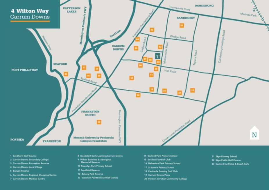 4-6 Wilton Way - Carrum Downs Location Map
