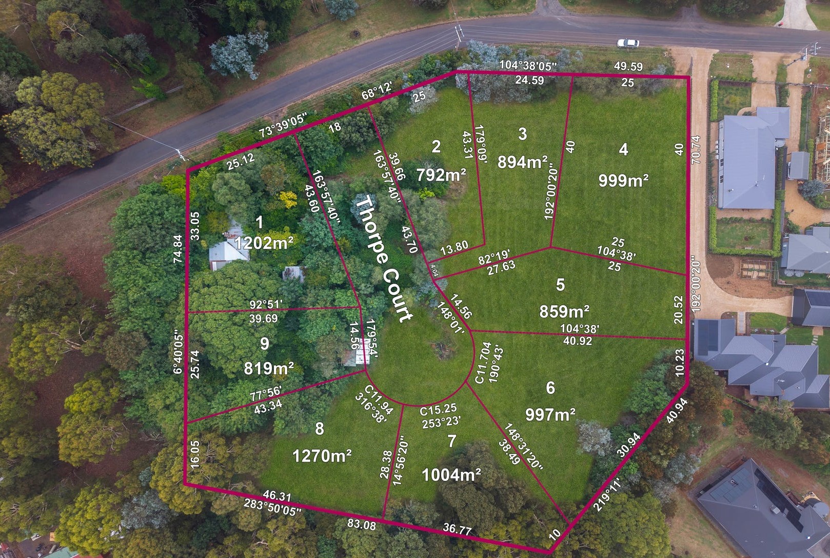 49 Mulcahys Road - Trentham Aerial