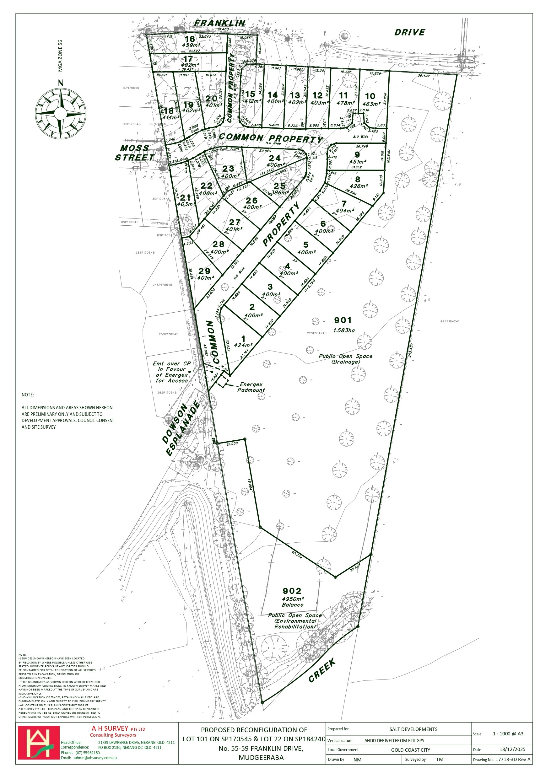 55-59 Franklin Drive - Mudgeeraba Masterplan