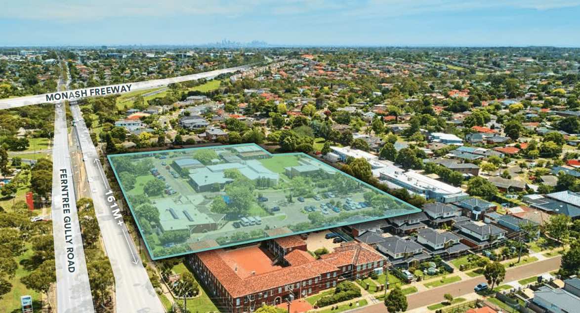583 Ferntree Gully Road, Glen Waverley Aerial