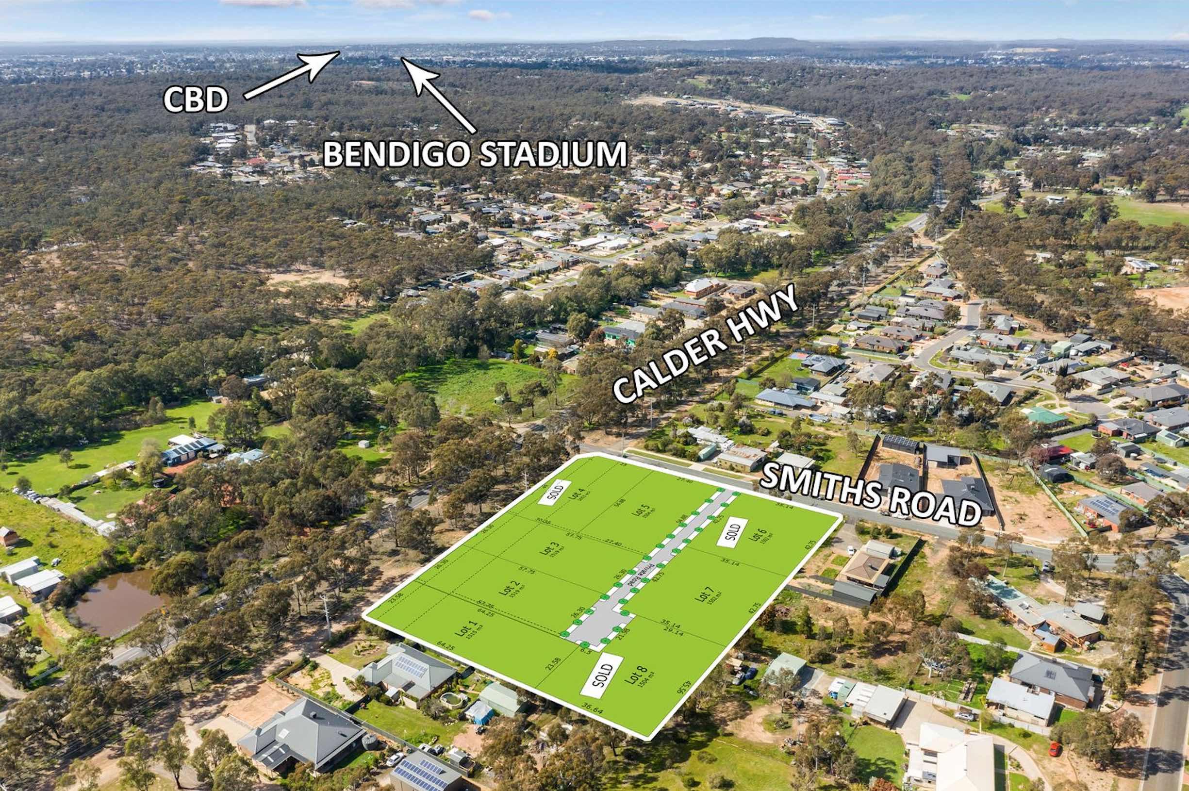 613-615 Calder Highway, Maiden Gully Aerial