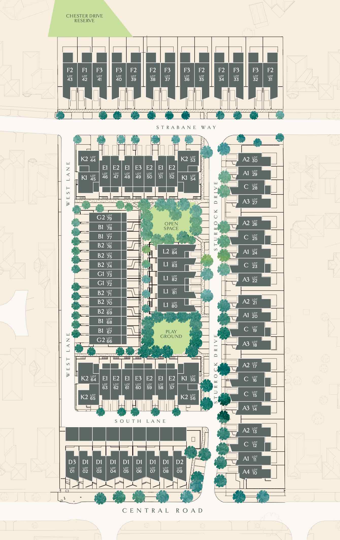 75 Central Estate - Hampton Park Masterplan
