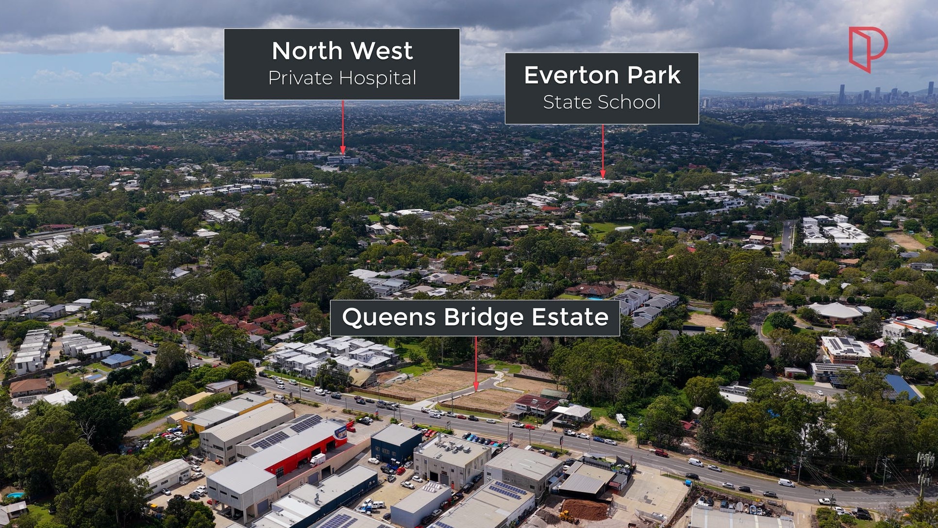 84 & 92 Queens Road - Everton Park Aerial