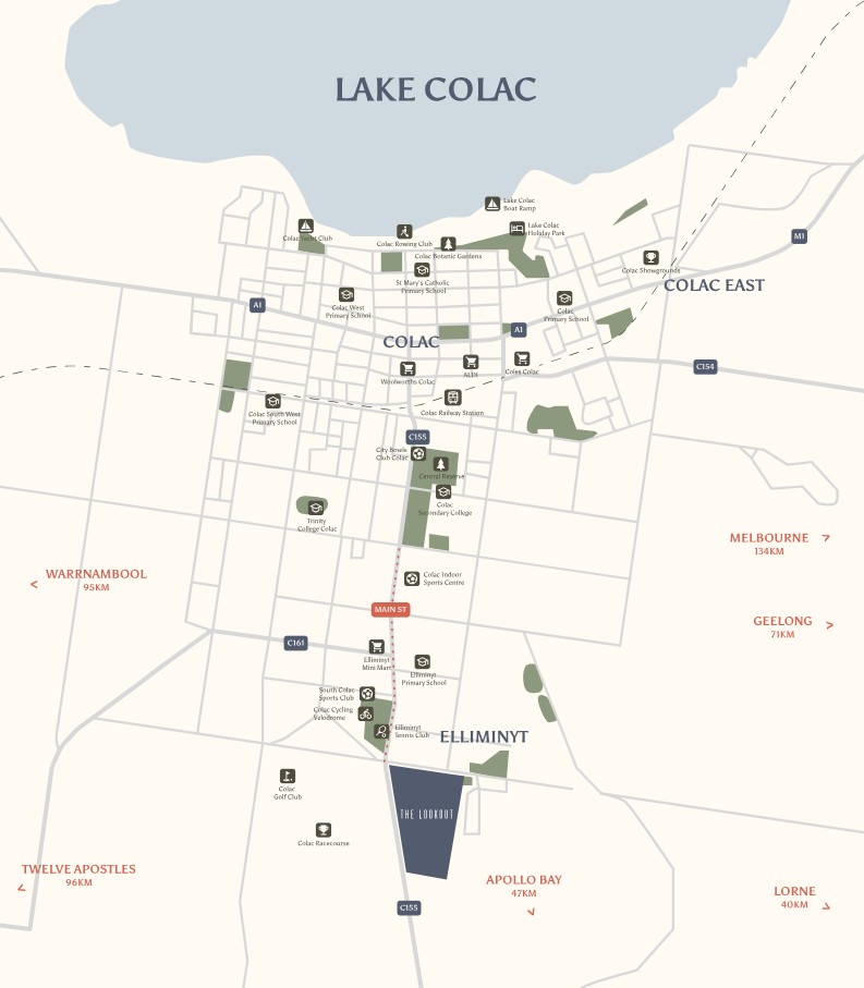85 Colac-Lavers Hill Road - Elliminy Location Map