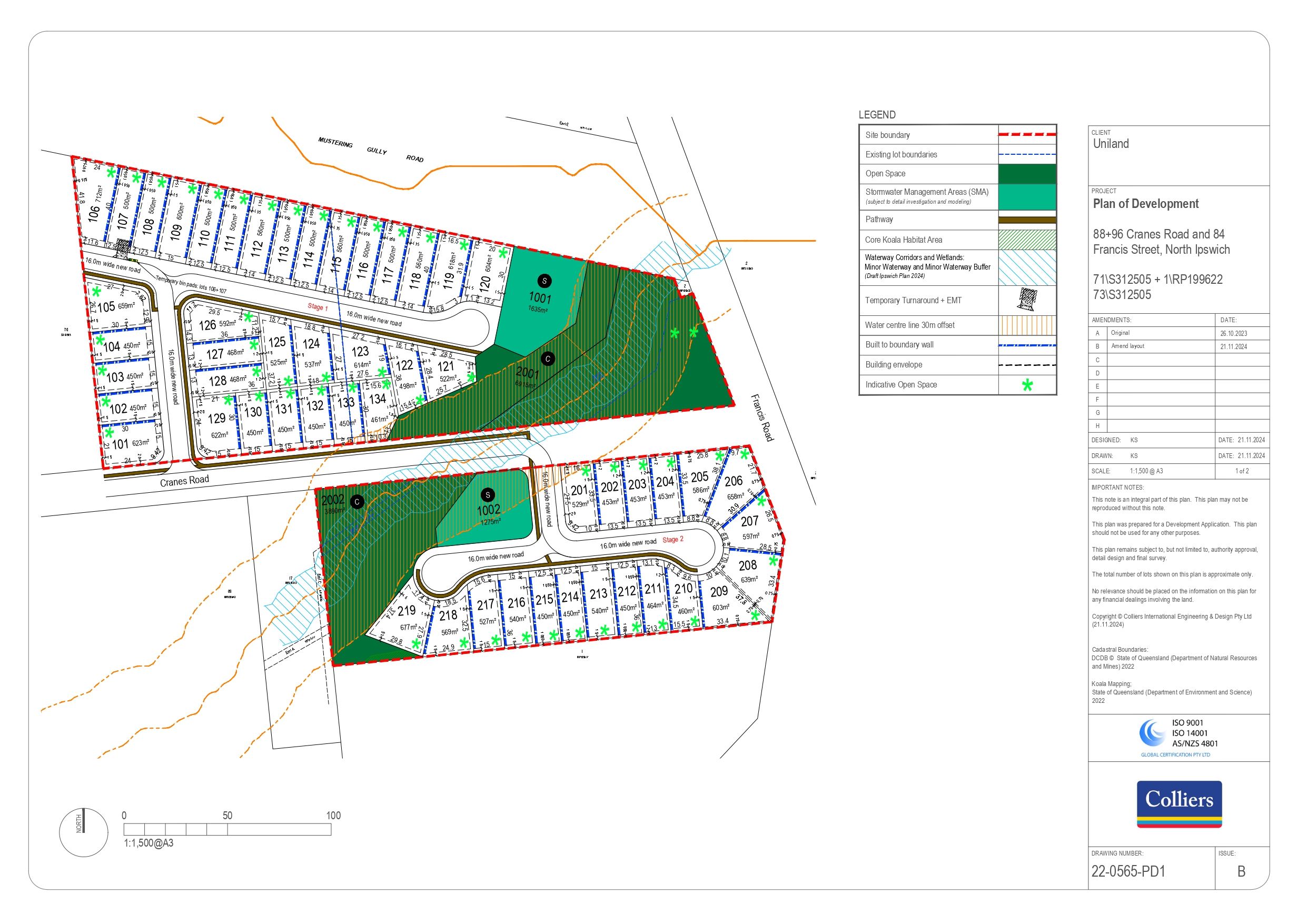 88-96 Cranes Road & 84 Francis Street - North Ipswich Masterplan