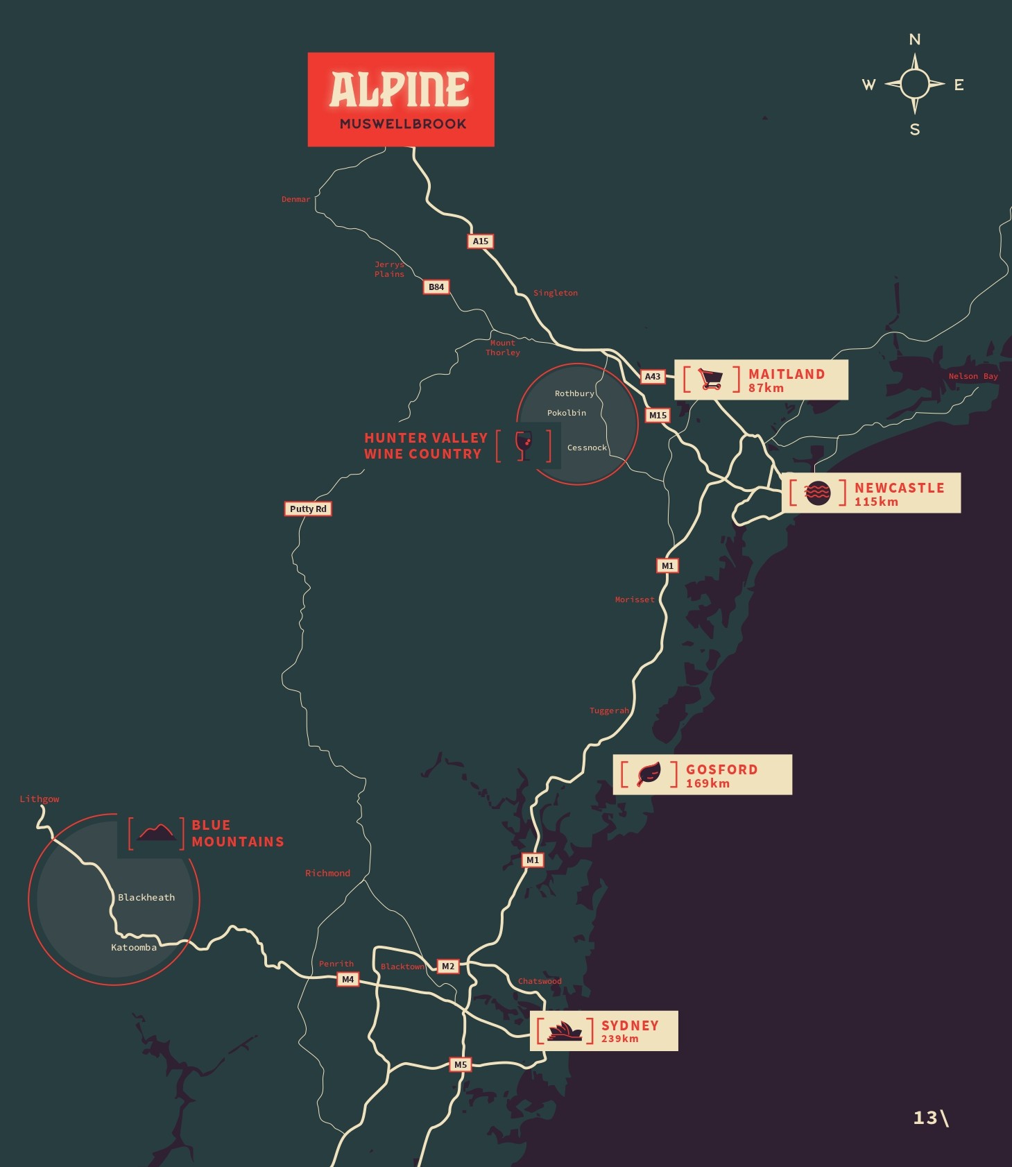 8911 New England Highway - Muswellbrook Location Map