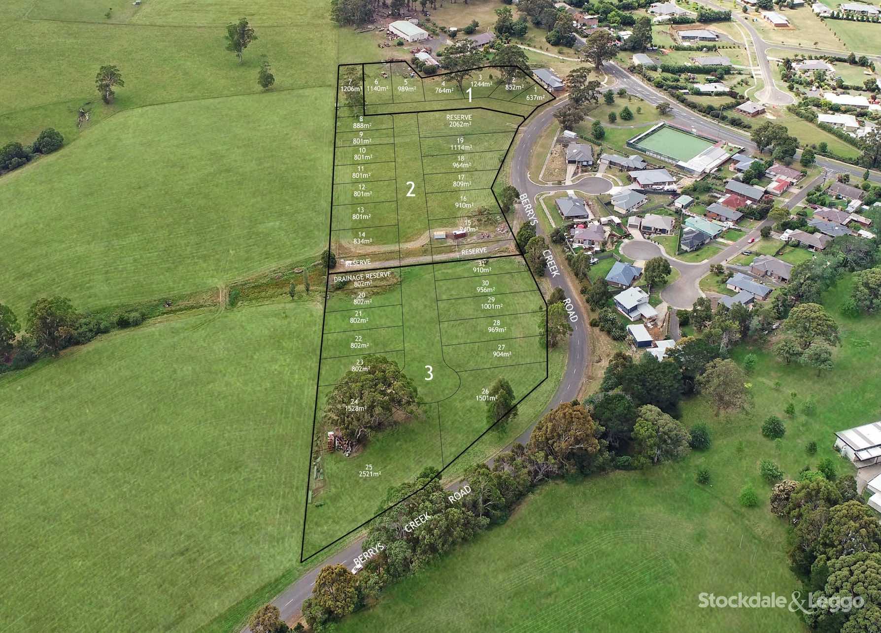 943 Berrys Creek Road, Mirboo North Aerial