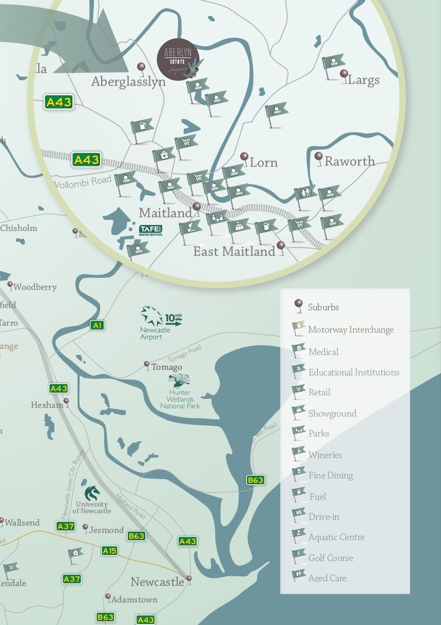 Aberlyn Estate - Aberglassly Location Map