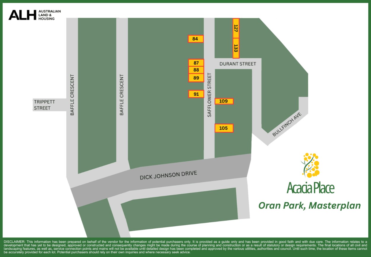 Acacia Place Estate - Catherine Field Release Map