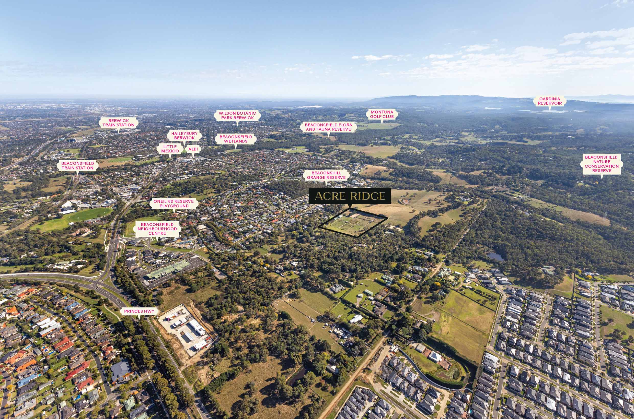 Acre Ridge Estate - Beaconsfield Aerial