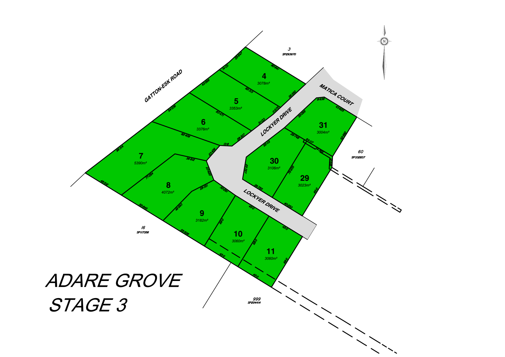 Adare Grove Estate - Lake Clarendon Release Map