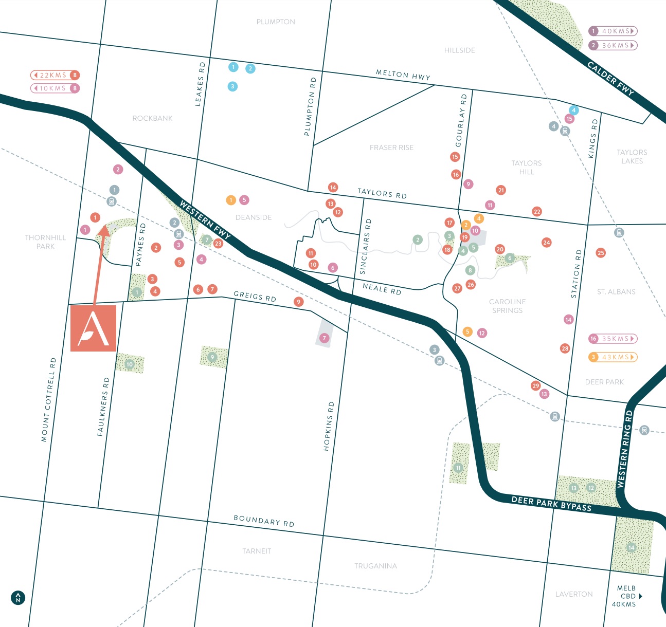 Affinity Estate - Thornhill Park Local Amenities Map