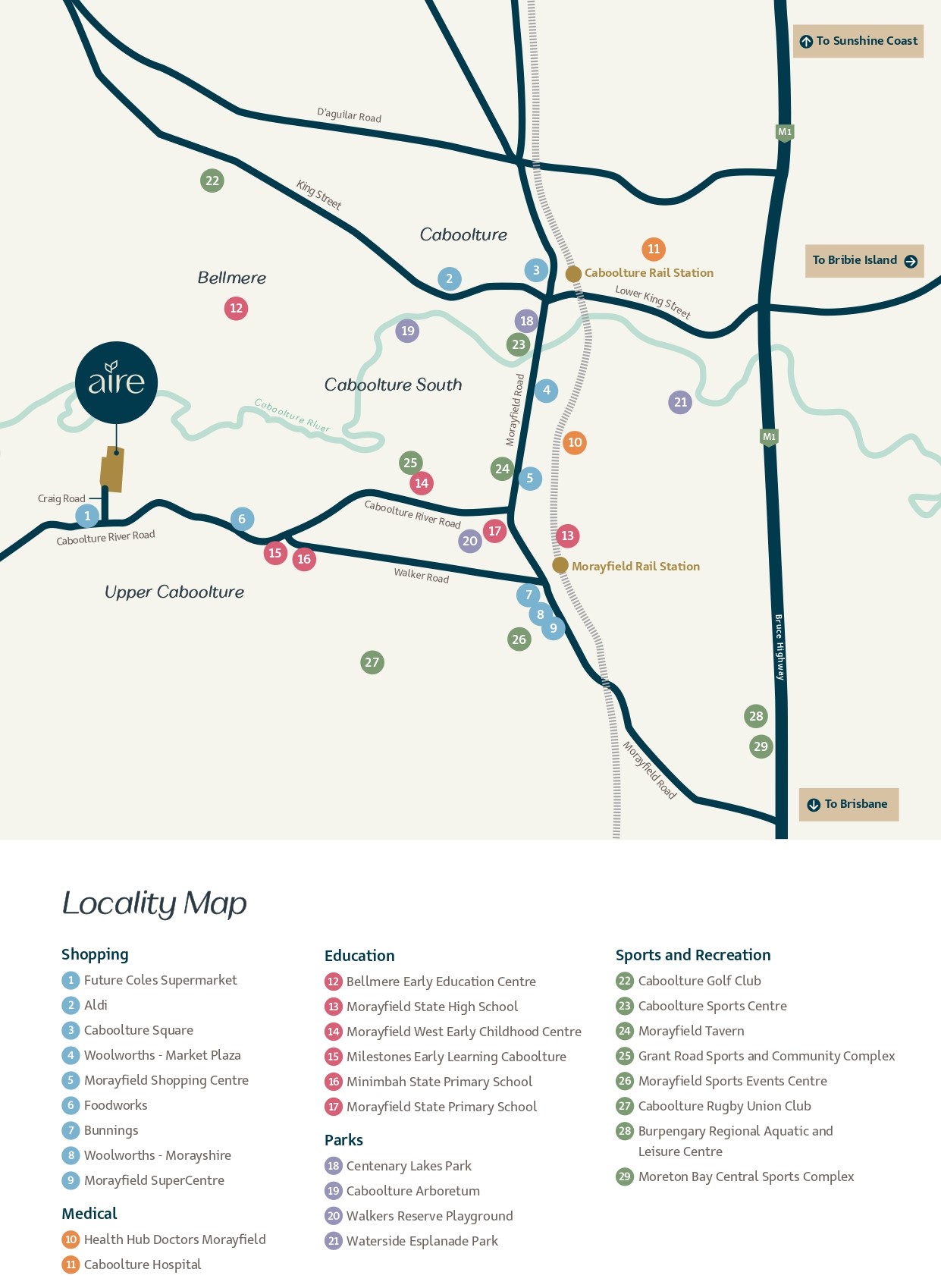 Aire Estate - Upper Caboolture Location Map