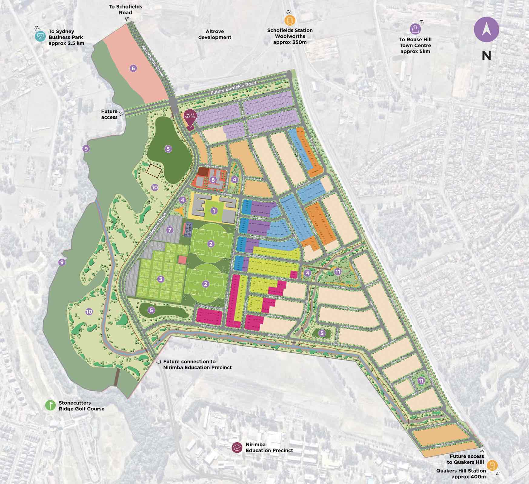 Akuna Vista Estate - Nirimba Fields Masterplan
