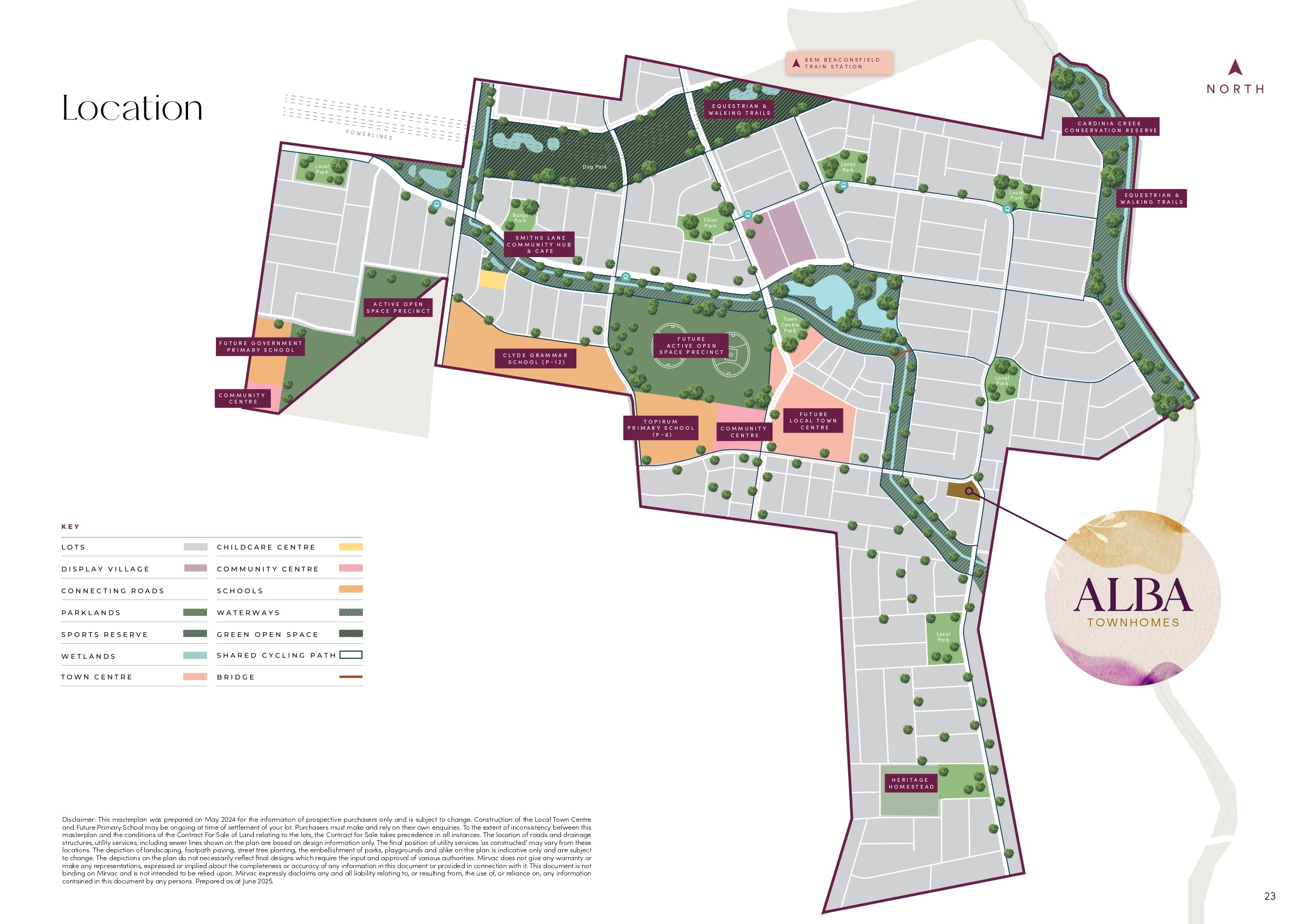 Alba Townhomes at Smiths Lane - Clyde North Location Map
