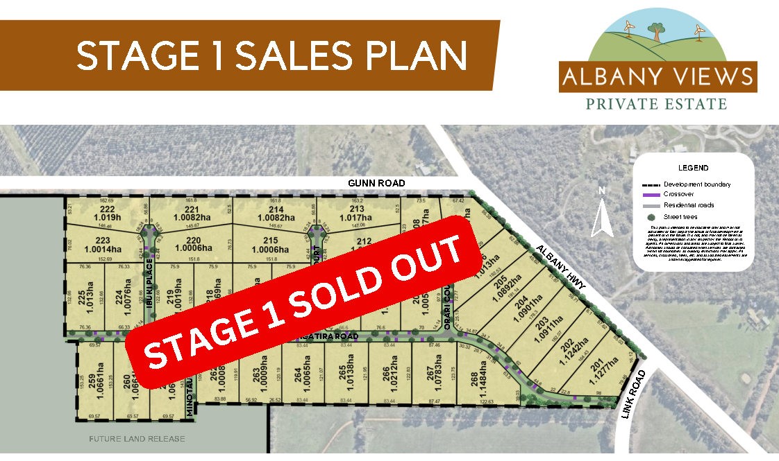 Albany Views Private Estate - Drom Release Map