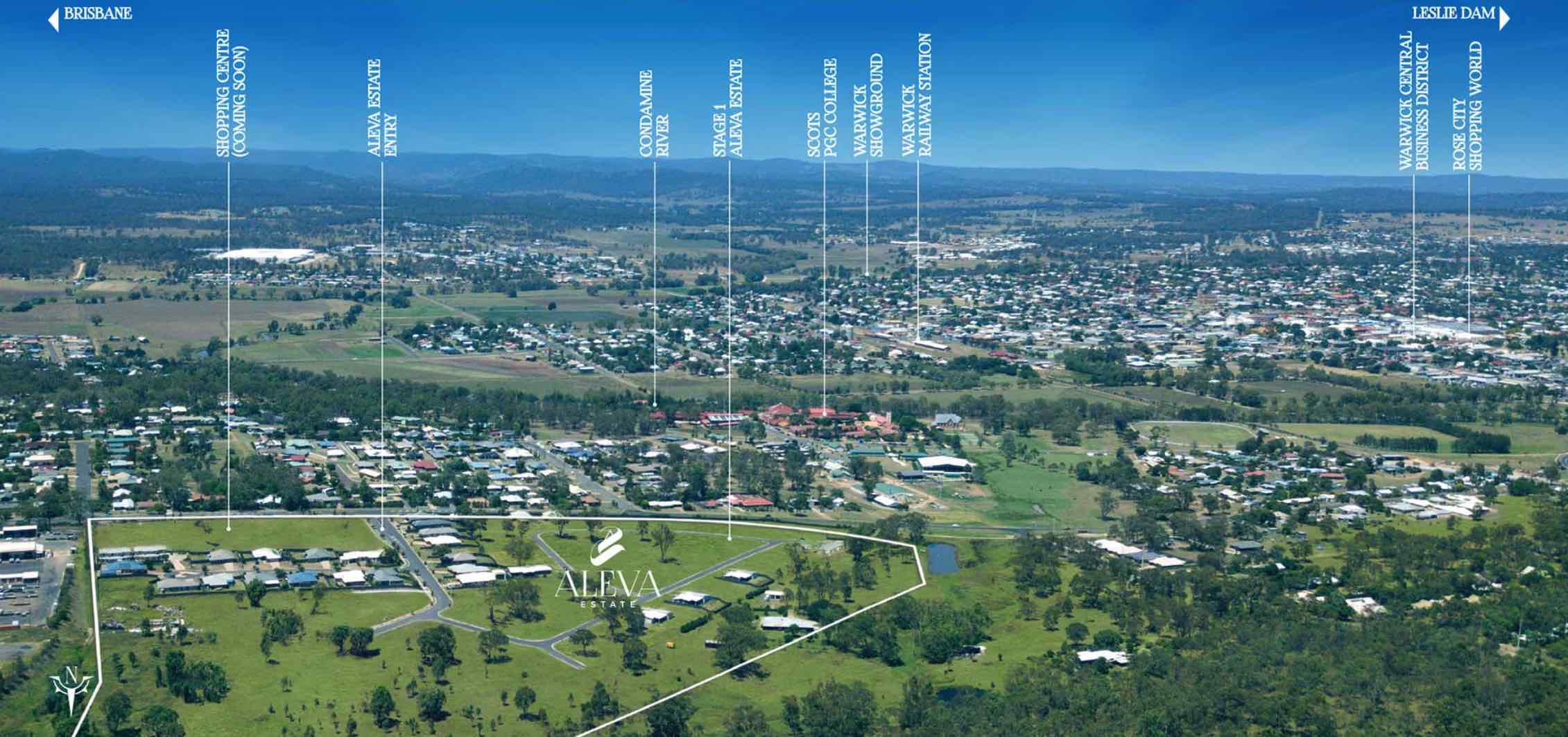 Aleva Estate - Warwick Aerial