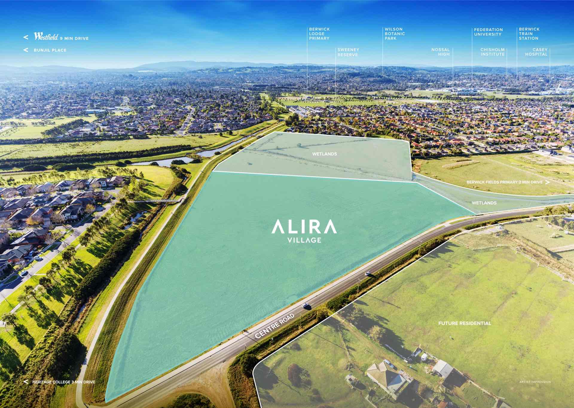 Alira Village - Berwick Aerial