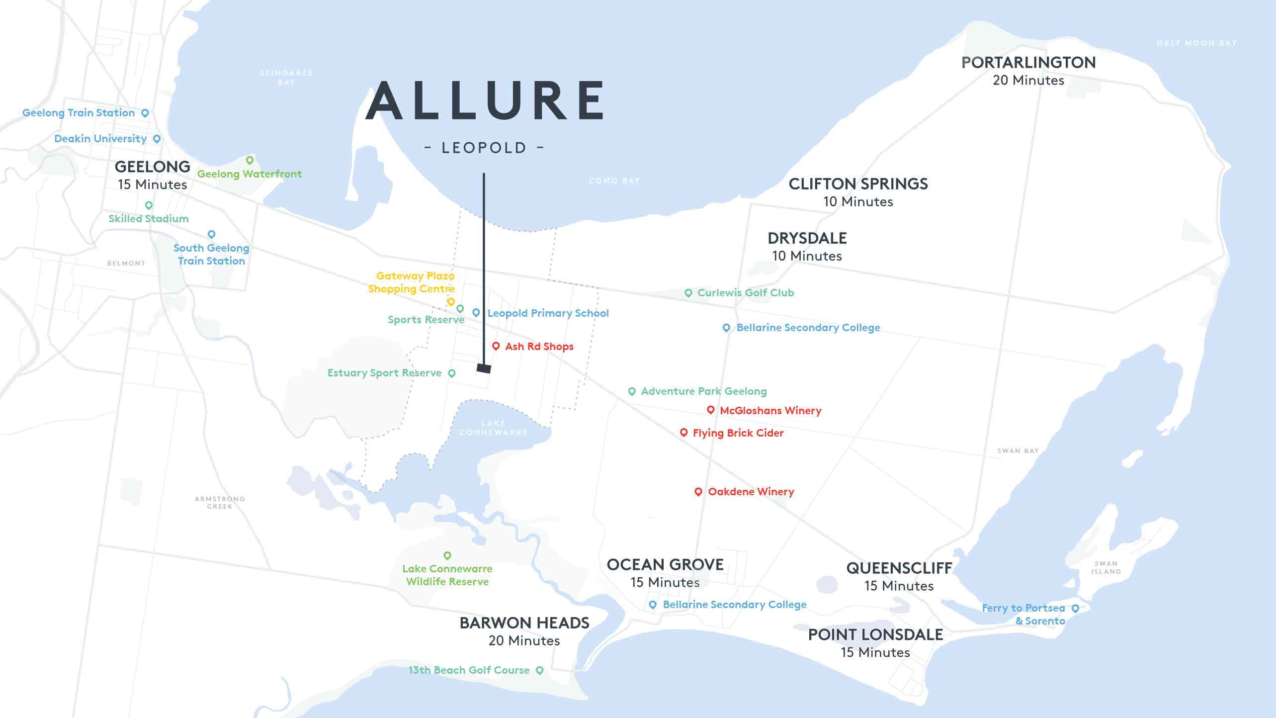 Allure Leopold Location map