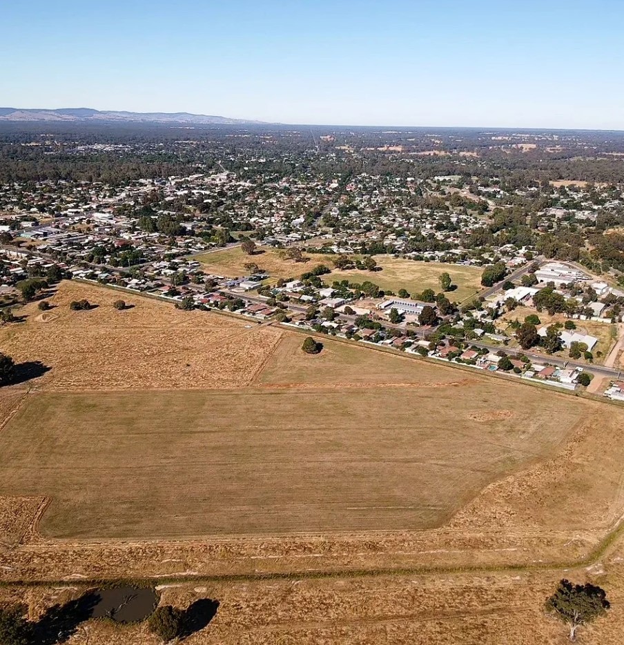 Amberfields Estate - Benalla Aerial