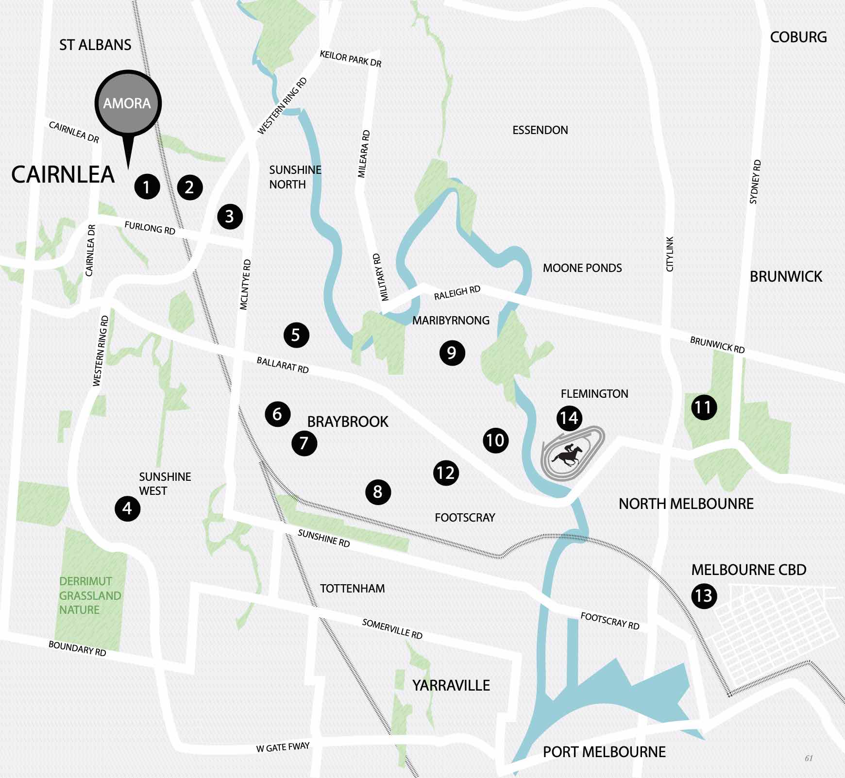 Amora Estate - Cairnlea Location map 