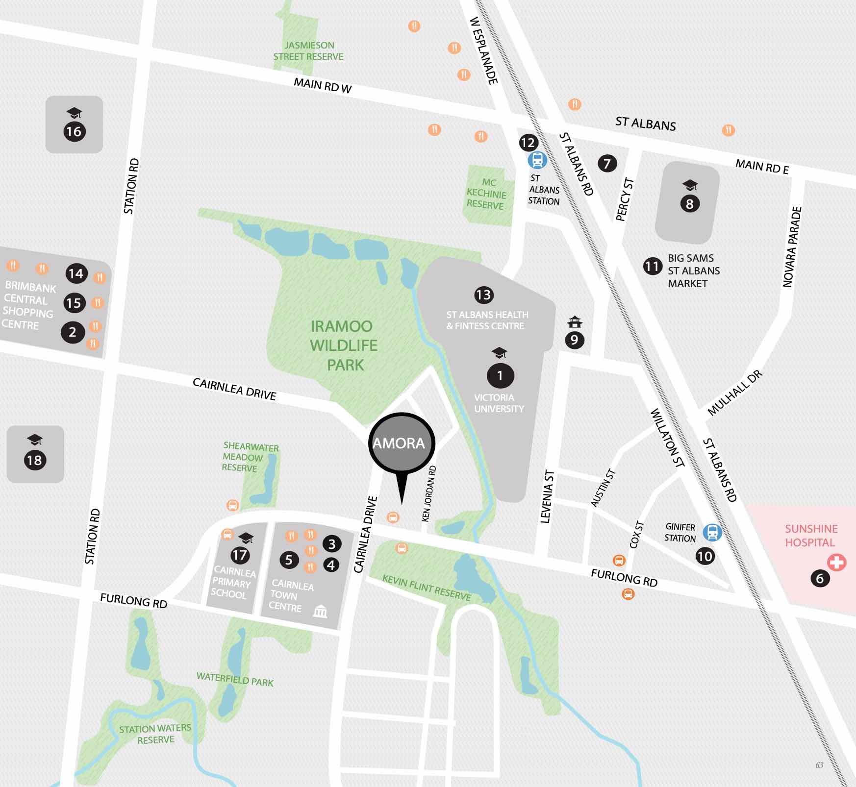 Amora Estate - Cairnlea Location map