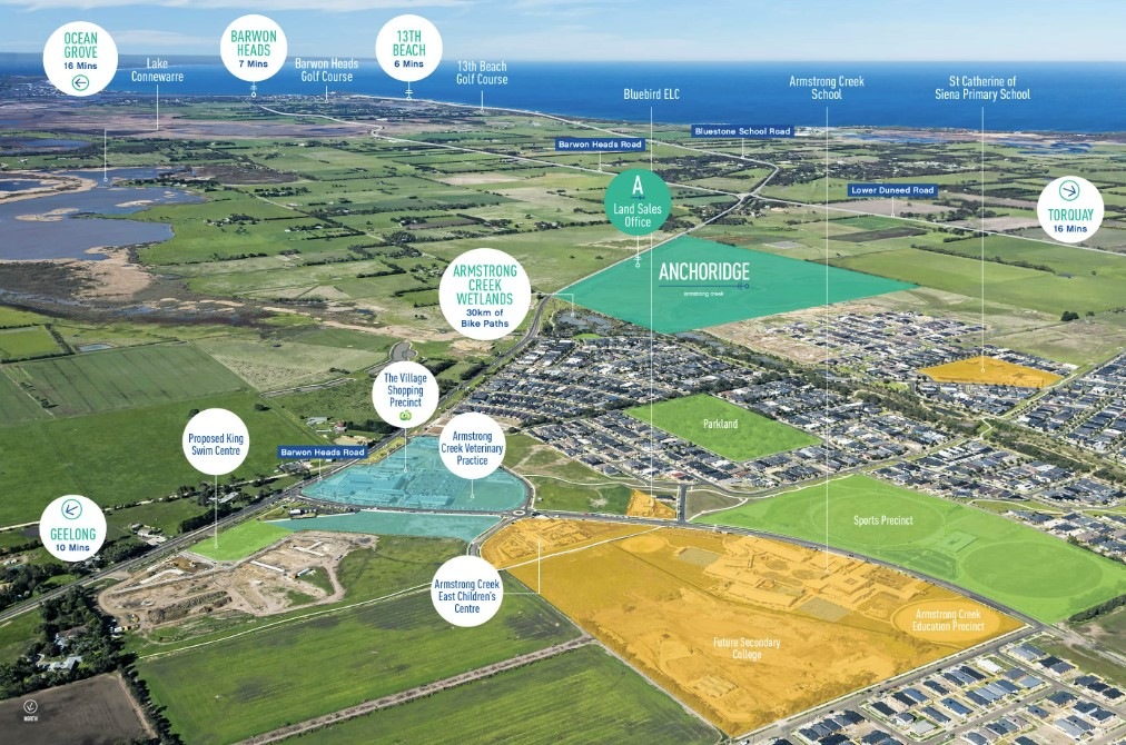 Anchoridge Estate - Armstrong Creek Aerial